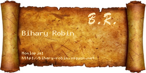 Bihary Robin névjegykártya